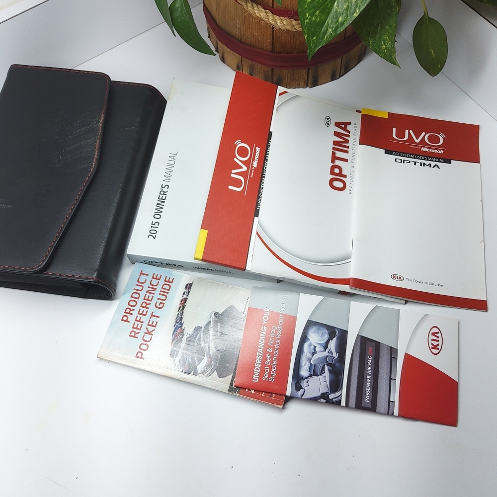 2015 Kia OPTIMA Owners Manual UVO Microsoft Guide Book Glove Box Book With Case